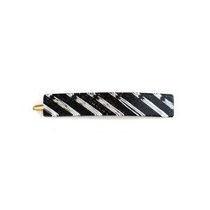 vintage black and silver 1960s hair barrette | hair clip curated by mane message