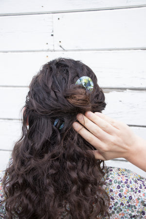 Speckled Acetate Hair Pin