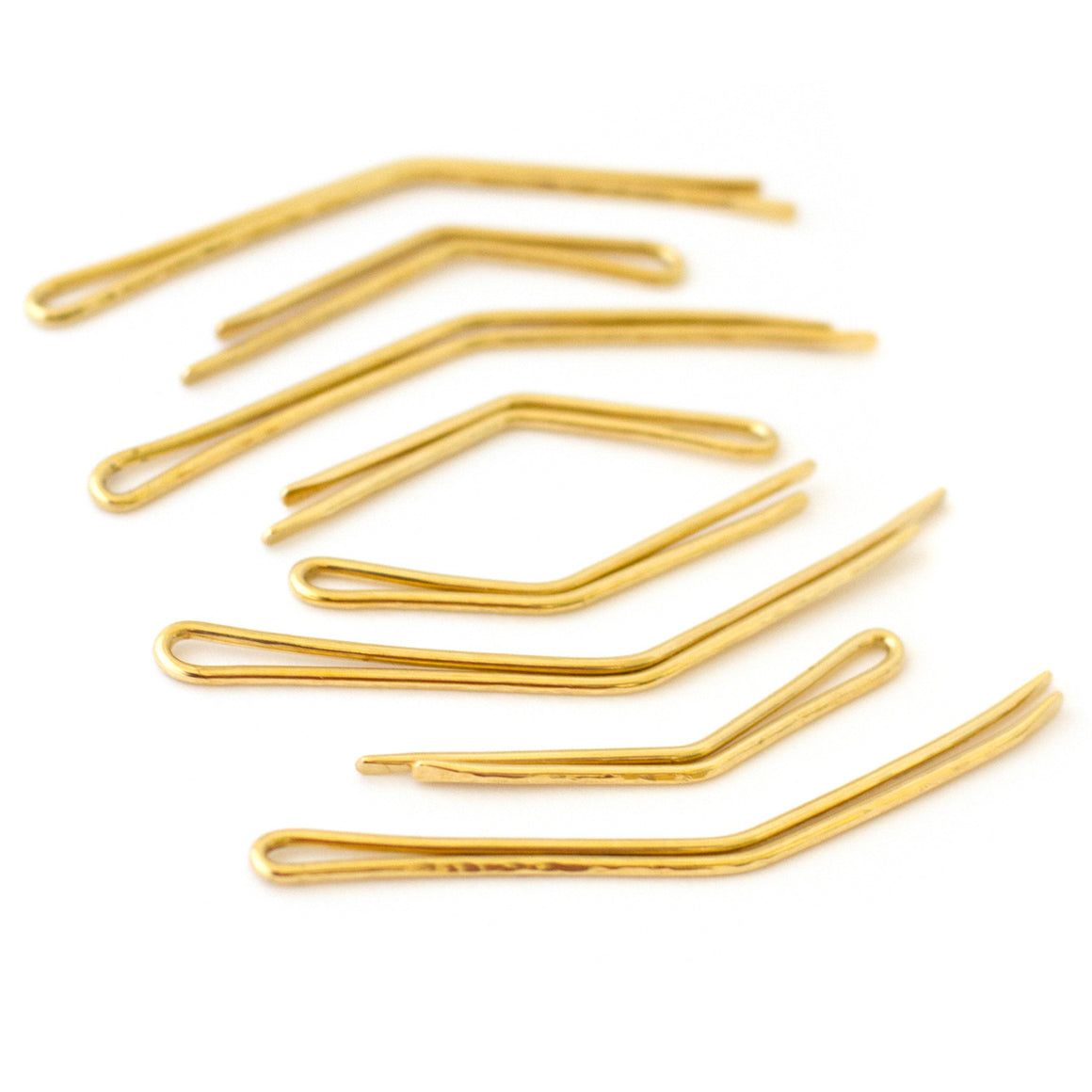 bent bobby pin | textured brass hair accessoires 
