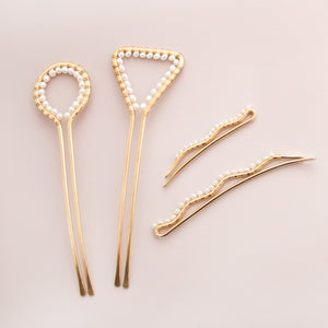 Pearl Brass Bobby Pins