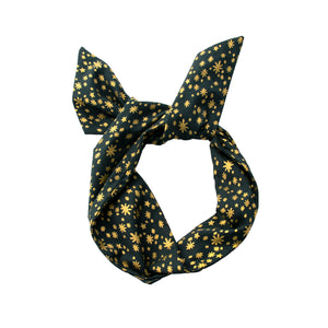 Forest Green and Gold Star Wire Headband