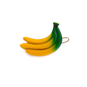 banana hair clip - vintage metal barrette - by mane message