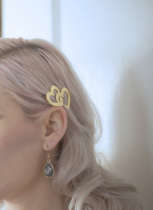 Vintage Silver Sweetheart Barrette