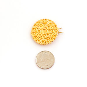 Vintage Gold Disk Barrette