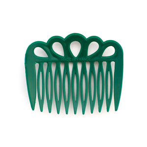 Vintage Forest Green Cutout Combs