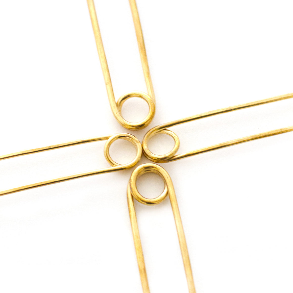 brass loop hair pins for buns and top knots. made in california by mane message