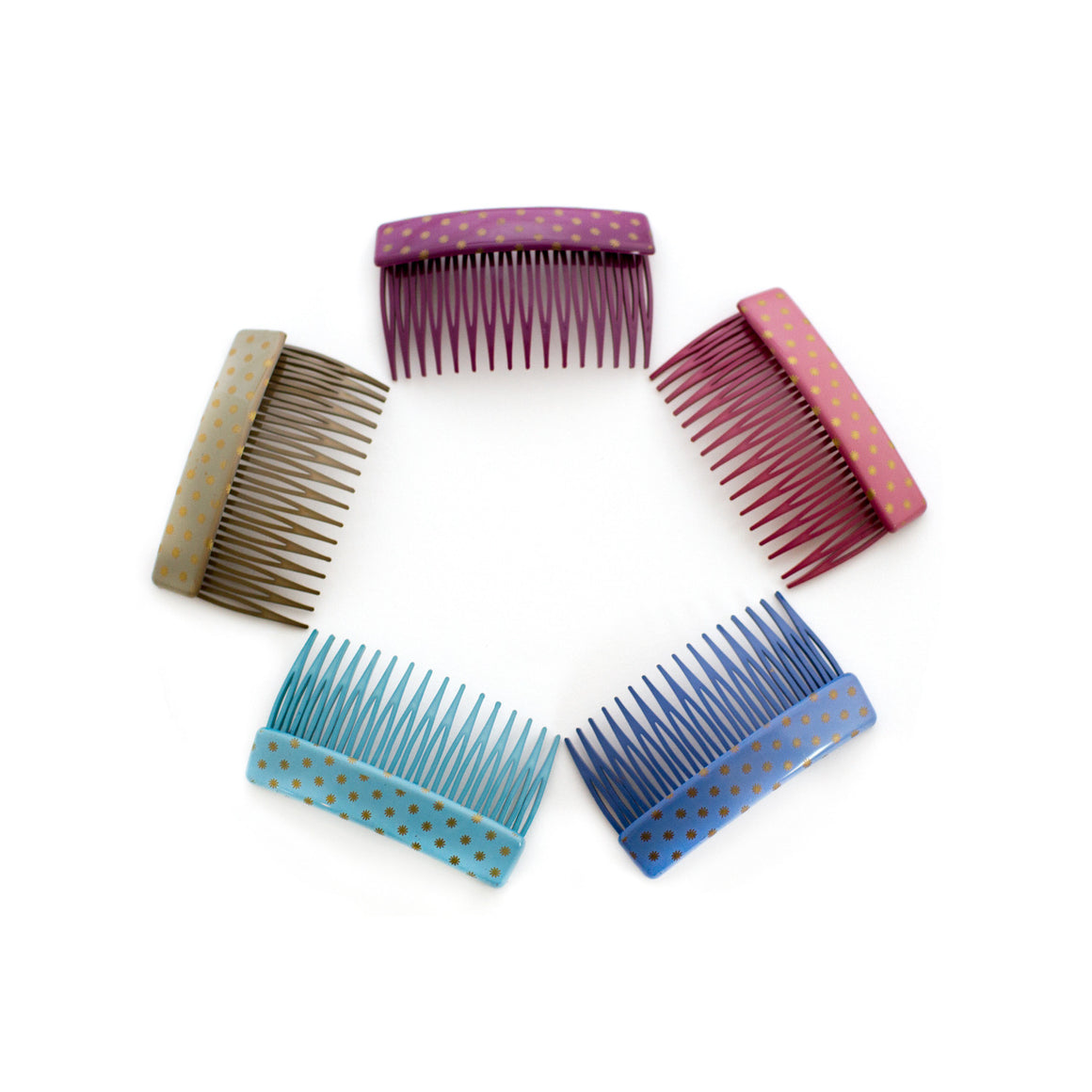 Vintage Folded Dot Combs