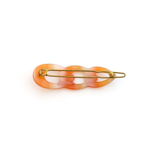 redhead barrette - vintage plastic hair clip - back